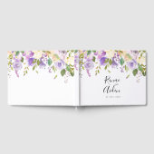 Livre d'invités fleuris mauve, mariage mauve (Complet)
