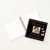 Livre d'invités funérailles funéraires noir photo  (Intérieur)