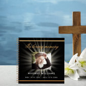 Livre d'invités funérailles funéraires noir photo