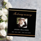 Livre d'invités funérailles funéraires noir photo