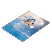 Livre d'invités funérailles mémorial bleu ciel pho (Côté gauche)