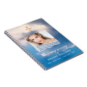 Livre d'invités funérailles mémorial bleu ciel pho (Côté Droit)