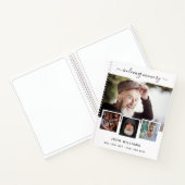 Livre d'invités funérailles photo collage blanc mé (Intérieur)