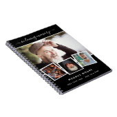 Livre d'invités funérailles photo collage noir mém (Côté Droit)