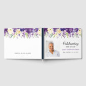 Livre d'invités funéraires avec fleurs violettes e (Complet)