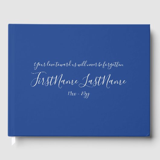 Livre d'invités funéraires/commémoratifs minimalis (Recto)