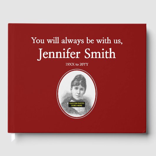 Livre d'invités funéraires de base et minimale (Recto)