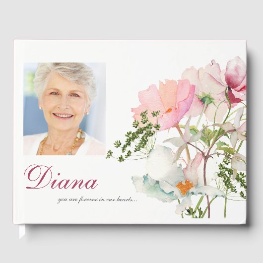 Livre d'invités funéraires | Flore douce (Recto)