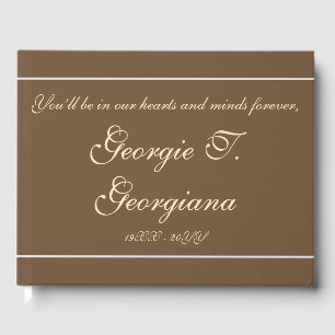 Livre d'invités funéraires/mémorial simple et mini