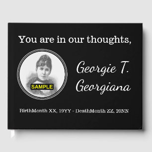 Livre d'invités funéraires/mémorial simple et pers