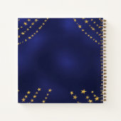 Livre d'invités graduation marine bleu or étoiles (Dos)