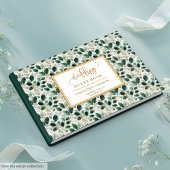 Livre D'Invités Mariage Design Dark Green Et Gold