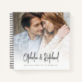 Livre d'invités minimaliste de superposition photo (Devant)