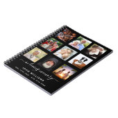 Livre d'invités photo collage noir mémorial funéra (Côté gauche)