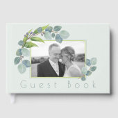 Livre d'invités photo Mariage Feuille Eucalyptus (Recto)