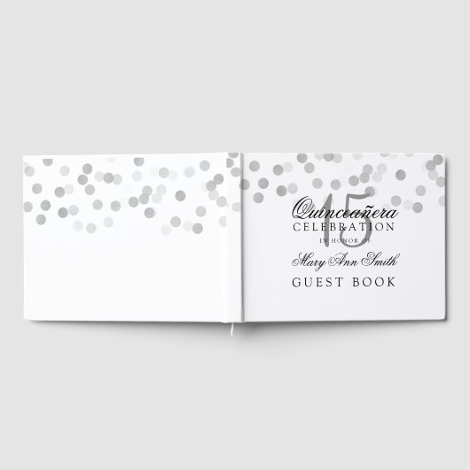 Livre d'invités Quinceanera Silver Foil Parties sc (Complet)