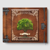 Livre d'invités Rustic Wood Family Tree (Verso)