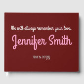 Livre d'invités simple, simple et funéraire (Recto)