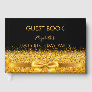 Livre D'or 100e anniversaire noir or arc glam scintille