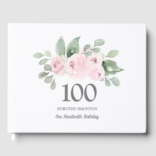 Livre D'or 100e anniversaire Rose florale (Recto)