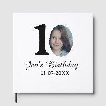 10 e anniversaire photo en gras lettre enfant nom 