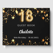 Livre D'or 18e anniversaire étoiles d'or noir (Recto)
