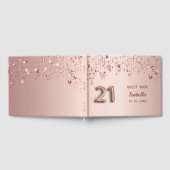 Livre D'or 21e anniversaire rose or étoiles rose (Complet)