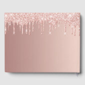 Livre D'or 21e anniversaire rose or parties scintillant rose (Verso)