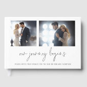 Livre D'or 2 photos Script Notre voyage commence Mariage (Recto)