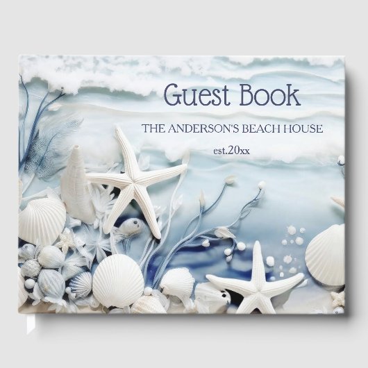 Livre D'or 3D Sea Star Et Shells Lake House (Recto)