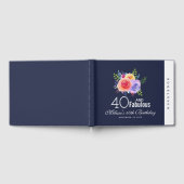 Livre D'or 40 et fabuleux - Aquarelle Floral Anniversaire (Complet)