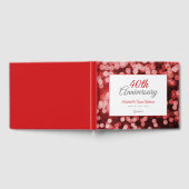 Livre D'or 40e anniversaire de mariage | Élégant Bokeh rouge (Complet)
