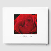 Livre D'or 40e anniversaire de mariage traditionnel Rose roug (Verso)