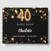 Livre D'or 40e anniversaire étoiles d'or noir (Recto)