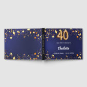 Livre D'or 40e anniversaire marine bleu étoiles or (Complet)