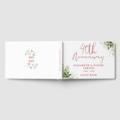 Livre D'or 40th Wedding Ruby Anniversary Floral Greenery (Complet)
