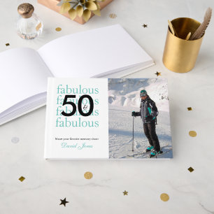 Livre D'or 50 & Fabuleux 50e Anniversaire Photo Personnalisée