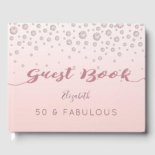 Livre D'or 50 Fabuleux anniversaire rose or de diamants roux (Recto)