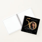 Livre d'or 50e anniversaire Black Gold Calligraphy (Intérieur)