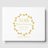 Livre D'or 50e anniversaire de Mariage d'or Ivy Wreath (Recto)