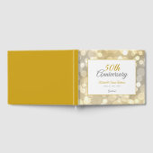 Livre D'or 50e anniversaire de mariage élégant Bokeh or (Complet)