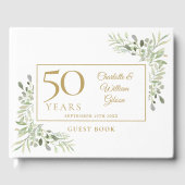 Livre D'or 50e anniversaire Mariage d'or Verdure (Recto)