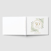 Livre D'or 50e anniversaire Mariage or verdure aquarelle (Complet)
