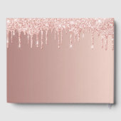 Livre D'or 50e anniversaire rose gouttes rose or (Verso)