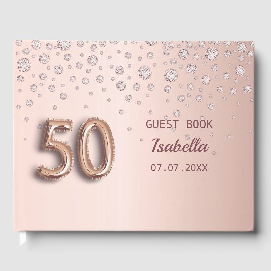 Livre D'or 50e anniversaire rose or diamants roux (Recto)