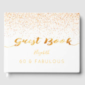 Livre D'or 60 Fabuleux anniversaire blanc confetti or (Recto)
