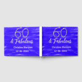 Livre D'or 60 & fabuleux anniversaire bleu argent ajouter nom (Complet)