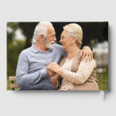 Livre D'or 60th Wedding Anniversary Greenery Floral Photo (Verso)