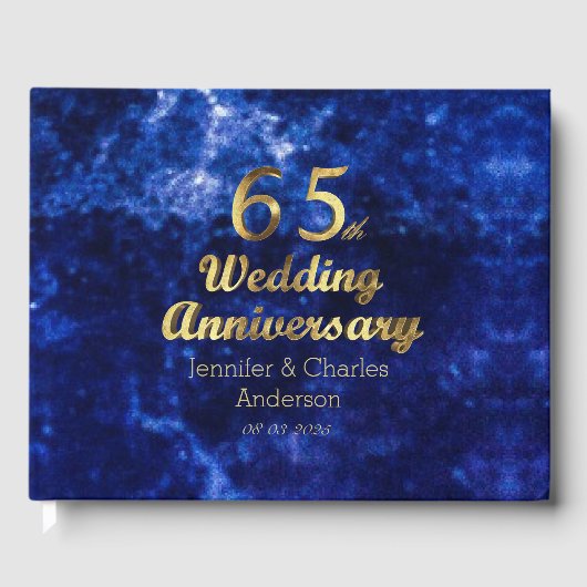 Livre D'or 65e Sapphire Mariage Anniversaire de la typographi (Recto)