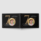Livre D'or 70e anniversaire Elégante Calligraphie d'or noir (Complet)